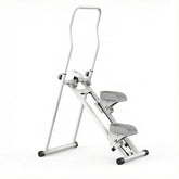 White exercise bike on a white background
